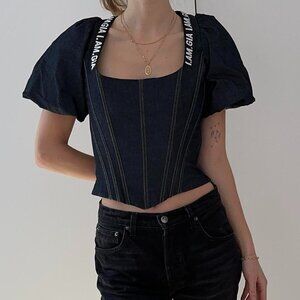 I.AM.GIA Chelsey Corset Denim Top